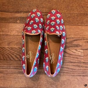 Men’s Stubbs & Wootton Patterned Needlepoint Slipper- Sz 10.5